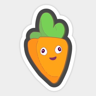 Happy Carrot Top Sticker